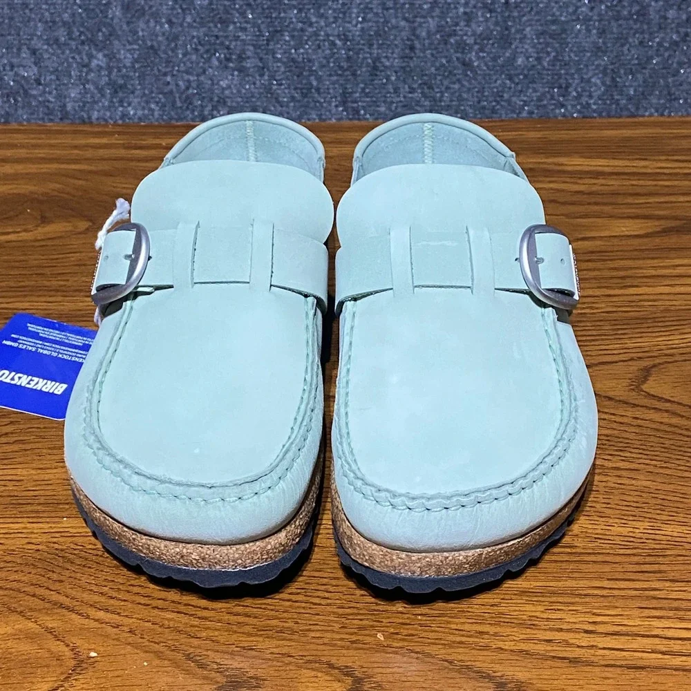 Birkenstock Buckley Matcha‎ Nubuck Leather Moccasin Clogs 1024033 EU42 M9 W11